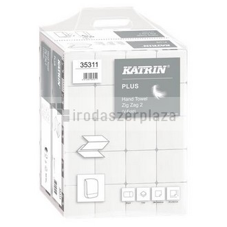 Kéztörlő, Z hajtogatott, 2 rétegű, 200 lap, KATRIN, hófehér