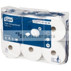 Toalettpapír, T8 rendszer, 2 rétegű, 19,9 cm átmérő, TORK "SmartOne®", fehér