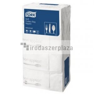 Szalvéta, 1/8 hajtogatott, 3 rétegű, 39x40 cm, TORK "Soft Bon Appetit Cutlery Pocket", decor