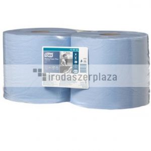 Törlőpapír, tekercses, 26 cm átmérő, W2 rendszer, 2 rétegű, TORK "Plusz", kék