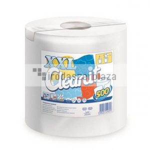 Törlőkendő, tekercses, univerzális, 2 rétegű, LUCART "CLEANIT XXL 500", fehér