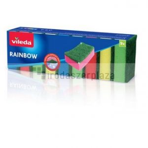 Mosogatószivacs, 9 db, VILEDA "Rainbow"