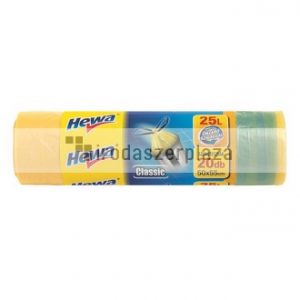 Szemeteszsák, önzáró szalagos, 25 l, 20 db, HEWA