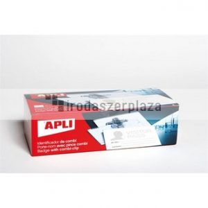 Névkitűző, tűvel és csipesszel, 90x56, APLI