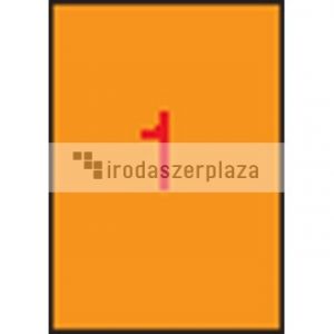 Etikett, 210x297 mm, színes, APLI, neon narancs, 100 etikett/csomag