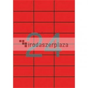 Etikett, 70x37 mm, színes, APLI, piros, 2400 etikett/csomag