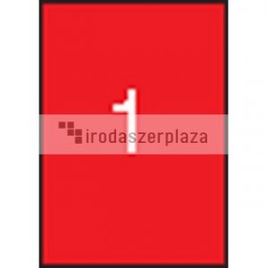 Etikett, 210x297 mm, színes, APLI, piros, 100 etikett/csomag