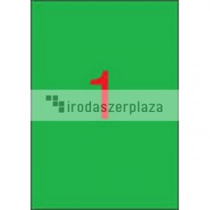 Etikett, 210x297 mm, színes, APLI, zöld, 100 etikett/csomag