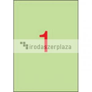 Etikett, 210x297 mm, színes, APLI, pasztell zöld, 20 etikett/csomag