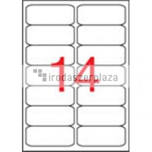 Etikett, 99,1x38,1 mm, poliészter, időjárásálló, kerekített sarkú, APLI, 280 etikett/csomag