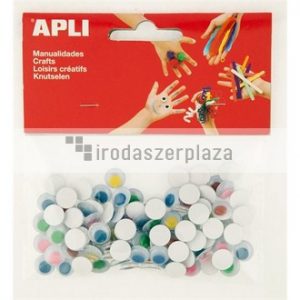 Öntapadó mozgó szem, kör, APLI "Creative", vegyes színek