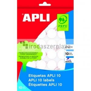 Etikett, 32 mm kör, kézzel írható, APLI, 150 etikett/csomag