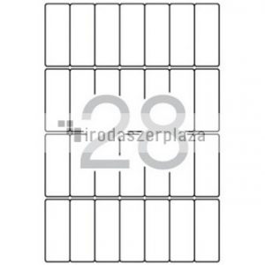 Etikett, 20x50 mm, kerekített sarkú, A5 hordozón, APLI, 420 etikett/csomag