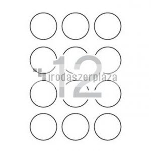 Etikett, 60 mm kör, színes, APLI, neon sárga, 240 etikett/csomag