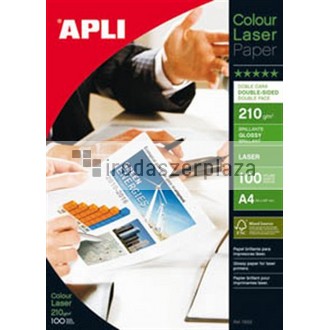 Fotópapír, lézer, A4, 210 g, fényes, kétoldalas, APLI "Premium Laser"