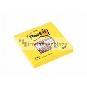 Öntapadó jegyzettömb, 76x76 mm, 90 lap, 3M POSTIT "Super Sticky", sárga