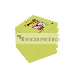 Öntapadó jegyzettömb, 76x76 mm, 90 lap, 3M POSTIT "Super Sticky", zöld