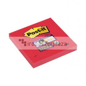 Öntapadó jegyzettömb, 76x76 mm, 90 lap, 3M POSTIT "Super Sticky", pipacs