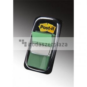 Jelölőcímke, műanyag, 50 lap, 25x43 mm, 3M POSTIT, zöld