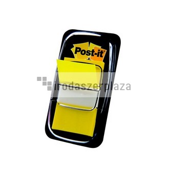 Jelölőcímke, műanyag, 50 lap, 25x43 mm, 3M POSTIT, sárga