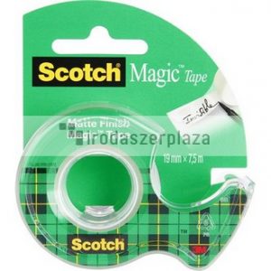 Ragasztószalag, adagolón, kézi, 19 mm x 7,5 m, 3M SCOTCH "Magic Tape 810"