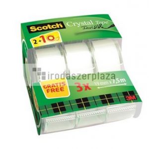 Ragasztószalag, adagolón, kézi, 19 mm x 7,5 m, 3M SCOTCH "Magic Tape 810",2+1