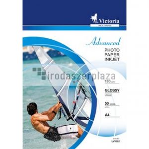Fotópapír, tintasugaras, A4, 180 g, fényes, VICTORIA PAPER "Advanced"
