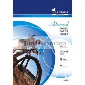 Fotópapír, tintasugaras, A4, 240 g, fényes, VICTORIA PAPER "Advanced"