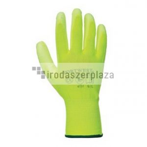 Szerelőkesztyű, tenyéren mártott, 10-es méret, sárga