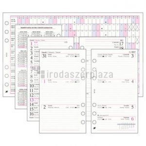 Kalendárium betét, tervező, heti, "M", SATURNUS, fehér 2021