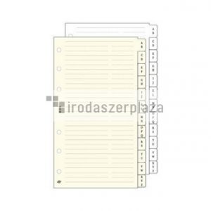 Kalendárium betét, telefonregiszter, "S", SATURNUS, fehér