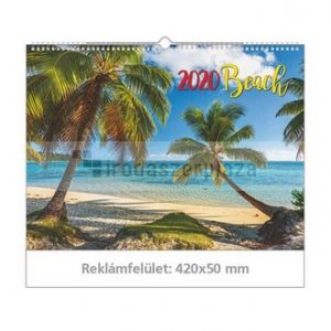 Naptár, fali, TOPTIMER, "Beach"