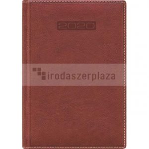 Naptár, tervező, A5, napi, DAYLINER, "Sherwood", barnásvörös