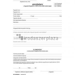 Nyomtatvány, jegyzőkönyv a fogyasztó minőségi kifogásáról, 25x3, A5, VICTORIA PAPER, "B.13-233", 20 tömb/csomag