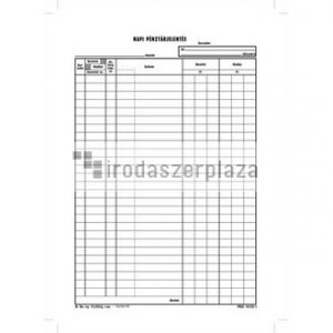 Nyomtatvány, napi pénztárjelentés, 25x4, A4, VICTORIA PAPER "B.13-25", 10 tömb/csomag