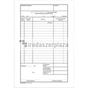 Nyomtatvány, pénztárgép napi bevételének módosító tételei, 25x2, A5, VICTORIA PAPER "B.22-31", 10 tömb/csomag