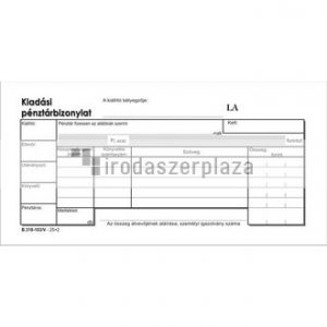Nyomtatvány, kiadási pénztárbizonylat, 25x2, VICTORIA PAPER "B.318-103", 10 tömb/csomag
