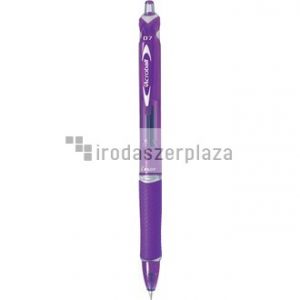 Golyóstoll, 0,25 mm, nyomógombos, PILOT "Acroball", lila