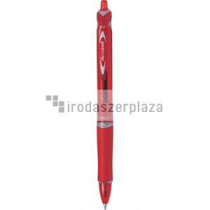 Golyóstoll, 0,25 mm, nyomógombos, PILOT "Acroball", piros