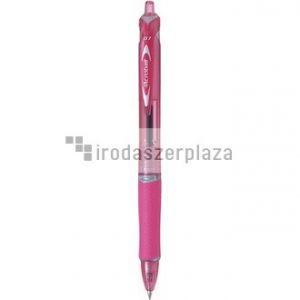 Golyóstoll, 0,25 mm, nyomógombos, PILOT "Acroball", rózsaszín