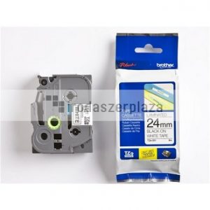 Feliratozógép szalag, 24 mm x 8 m, BROTHER, "TZe-251" fehér-fekete