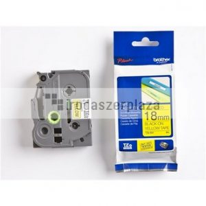 Feliratozógép szalag, 18 mm x 8 m, BROTHER, "TZe-641" sárga-fekete