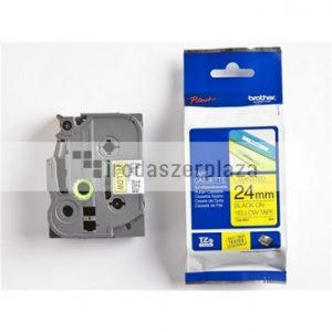 Feliratozógép szalag, 24 mm x 8 m, BROTHER, "TZe-651" sárga-fekete