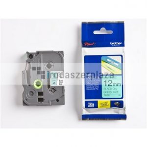 Feliratozógép szalag, 12 mm x 8 m, BROTHER, "TZe-731" zöld-fekete