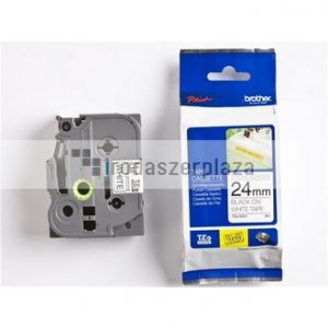 Feliratozógép szalag, erős tapadású, 24 mm x 8 m, BROTHER, "Professzionális TZe-S251" fehér-fekete