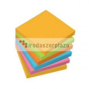 Öntapadó jegyzettömb, 75x75 mm, 100 lap, 6 szín, SIGEL, vegyes színek