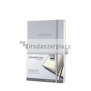 Jegyzetfüzet, exkluzív, A4, vonalas, 97 lap, keményfedeles, SIGEL "Conceptum", világosszürke