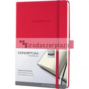 Jegyzetfüzet, exkluzív, A4, vonalas, 97 lap, keményfedeles, SIGEL "Conceptum", piros