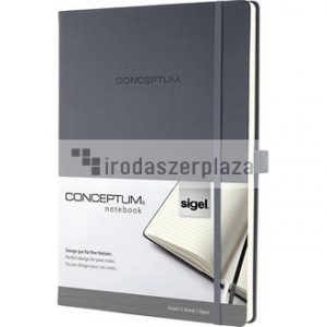 Jegyzetfüzet, exkluzív, A4, vonalas, 97 lap, keményfedeles, SIGEL "Conceptum", sötétszürke
