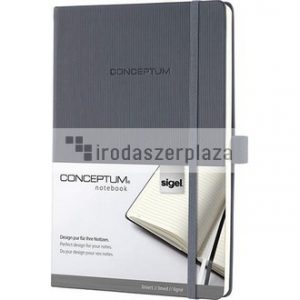 Jegyzetfüzet, exkluzív, A5, vonalas, 97 lap, keményfedeles, SIGEL "Conceptum", sötétszürke